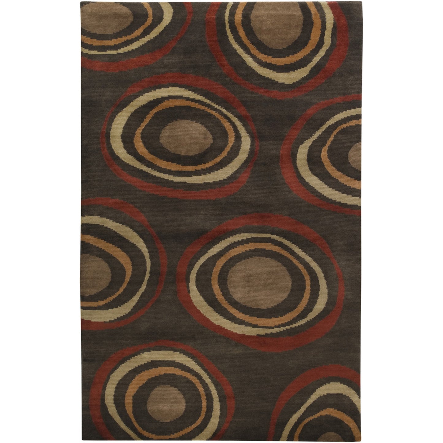 001 17872-9540,17872-9541,17872-9542 | Primary Silo | Dimensions DMN-6606 Rug by Surya in black, rust, light brown, dark brown, brown. Made from 100% wool in a unique style.