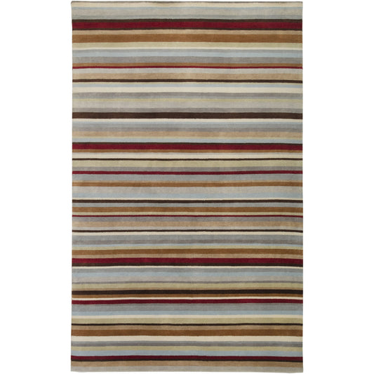 Dimensions Rug - 5609 by Surya in brown, taupe, charcoal, slate, medium brown, light olive. Made from 100% wool in a unique style.