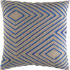 Bright Blue, Camel / Down Feather / 18" x 18"