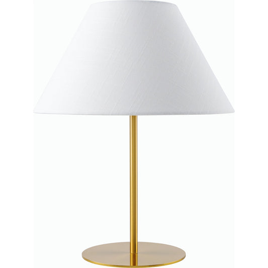 Damita Table Lamp- 528944 by Livabliss in body: gold, base: gold, shade: white, cord: translucent and platedplated. Made from iron, linen in a modern style.