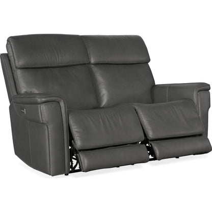 Lyra Zero Gravity Power Loveseat by Hooker Furniture. Made from leather in a traditional style.