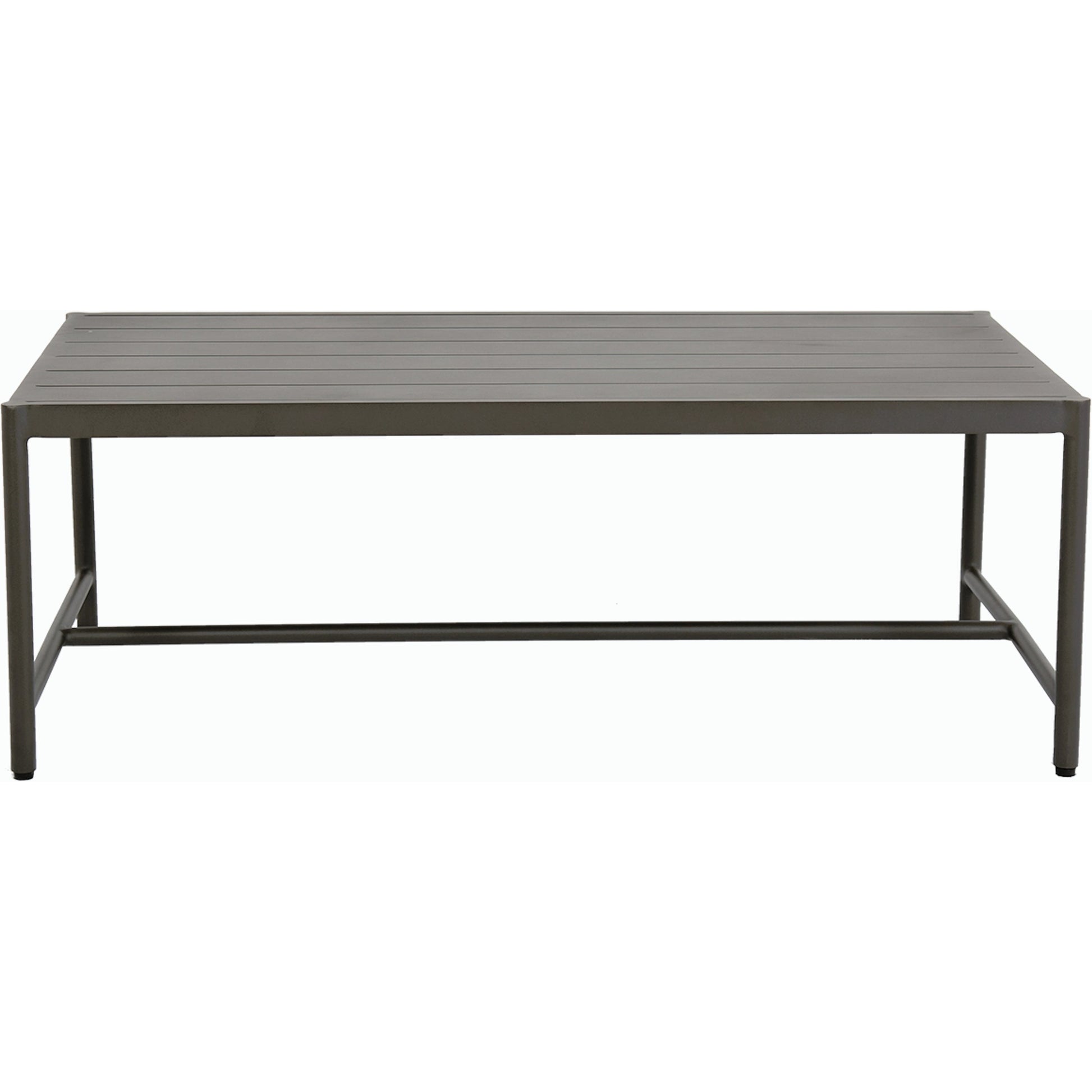 Pietra Outdoor Coffee Table by Sunset West in graphite. Made from olefin rope in a modern style.