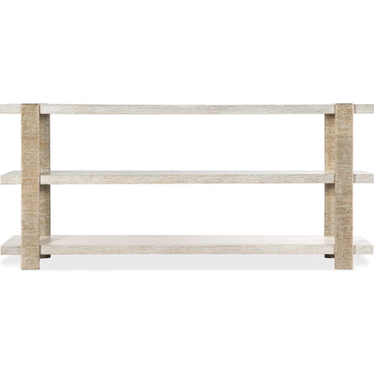 Commerce & Market Console Table by Hooker Furniture in natural light wood. Made from oak veneers, rope in a modern style.