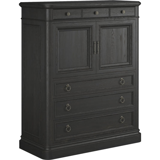 Atrium 6 Drawer Chest by A.R.T. Furniture in hand rubbed black, undertones of brown. Made from unique in a traditional style.