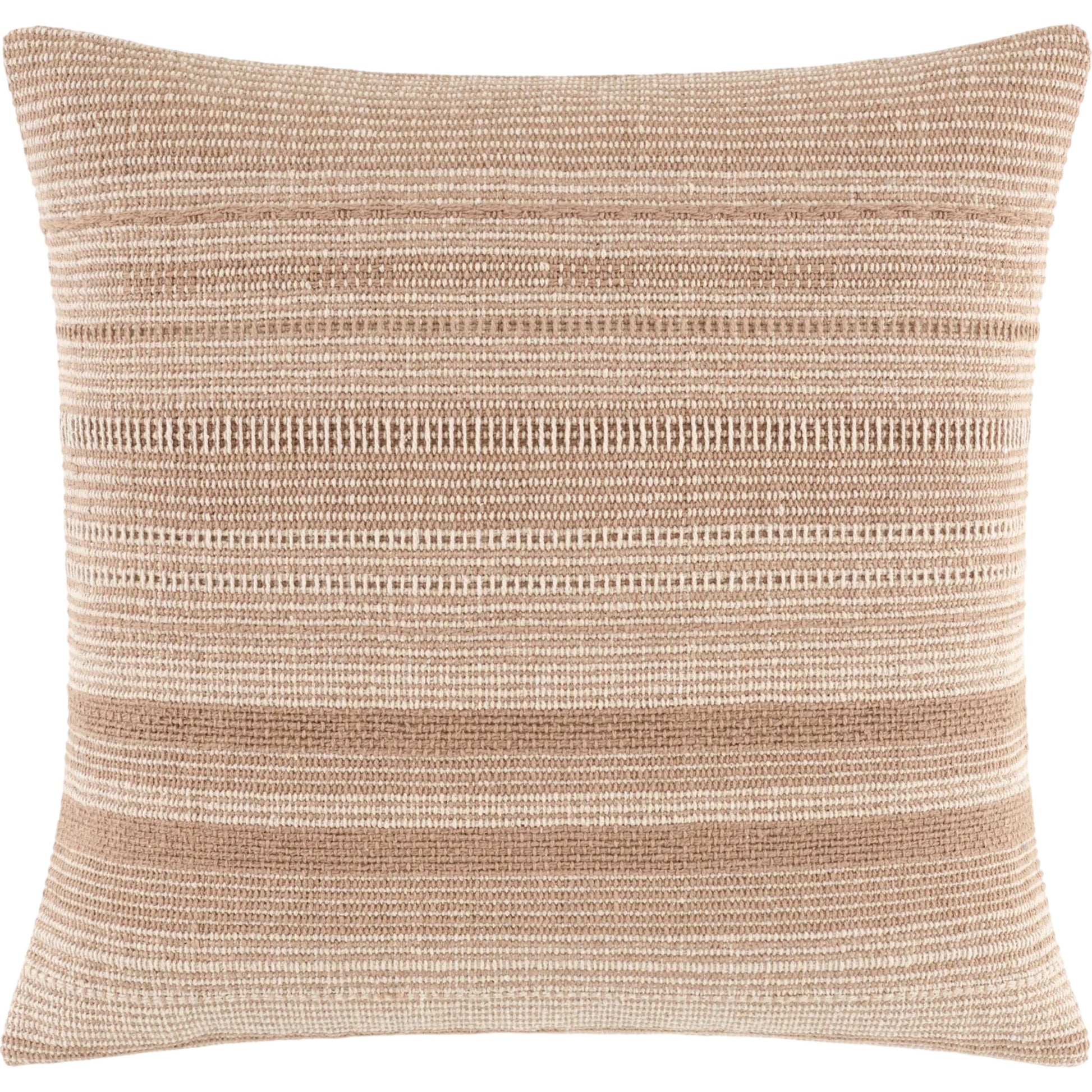Dalton Accent Pillow by Livabliss in taupe, sand, cream. Made from cotton in a unique style.