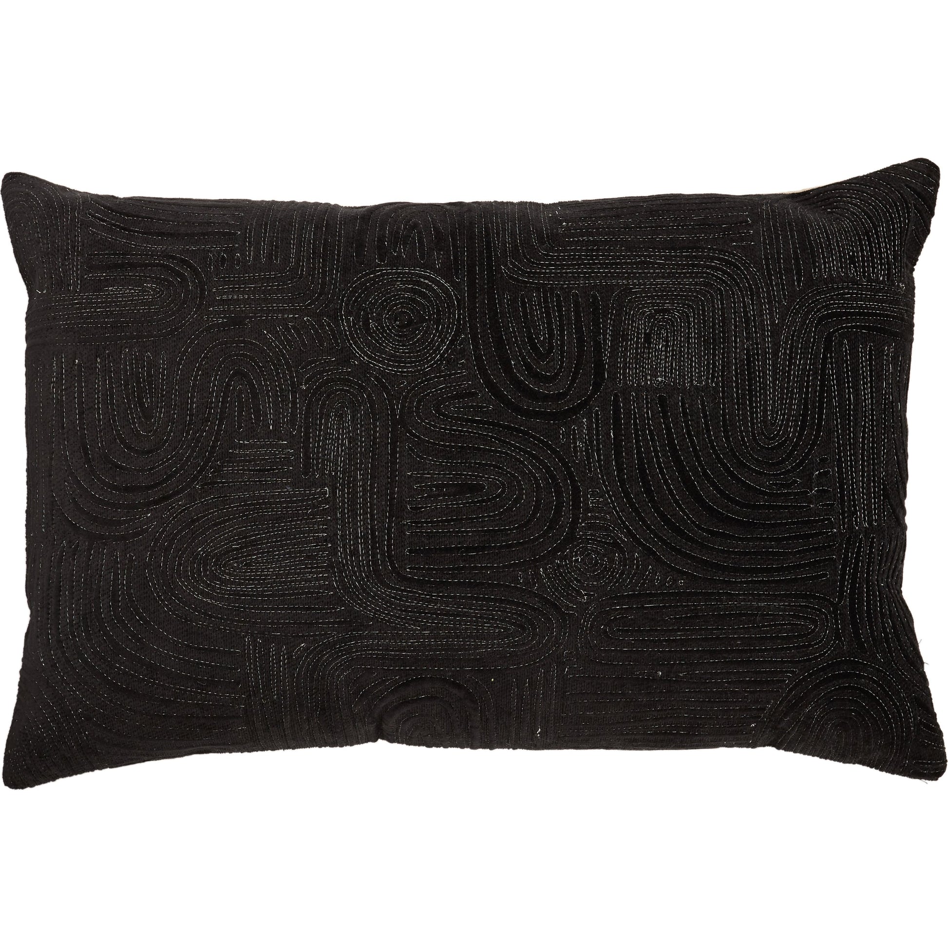 Deco by Nikki Chu DOC01 Pillow by Jaipur Living in ivory, gold. Made from 100% cotton in a modern style.