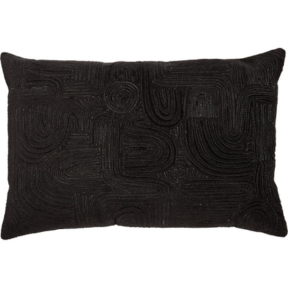 Deco by Nikki Chu DOC01 Pillow by Jaipur Living in ivory, gold. Made from 100% cotton in a modern style.