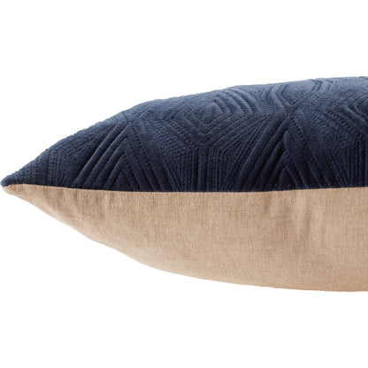 Deco by Nikki Chu DOC01 Pillow by Jaipur Living in ivory, gold. Made from 100% cotton in a modern style.