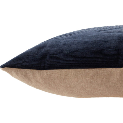 Deco by Nikki Chu DOC01 Pillow by Jaipur Living in ivory, gold. Made from 100% cotton in a modern style.