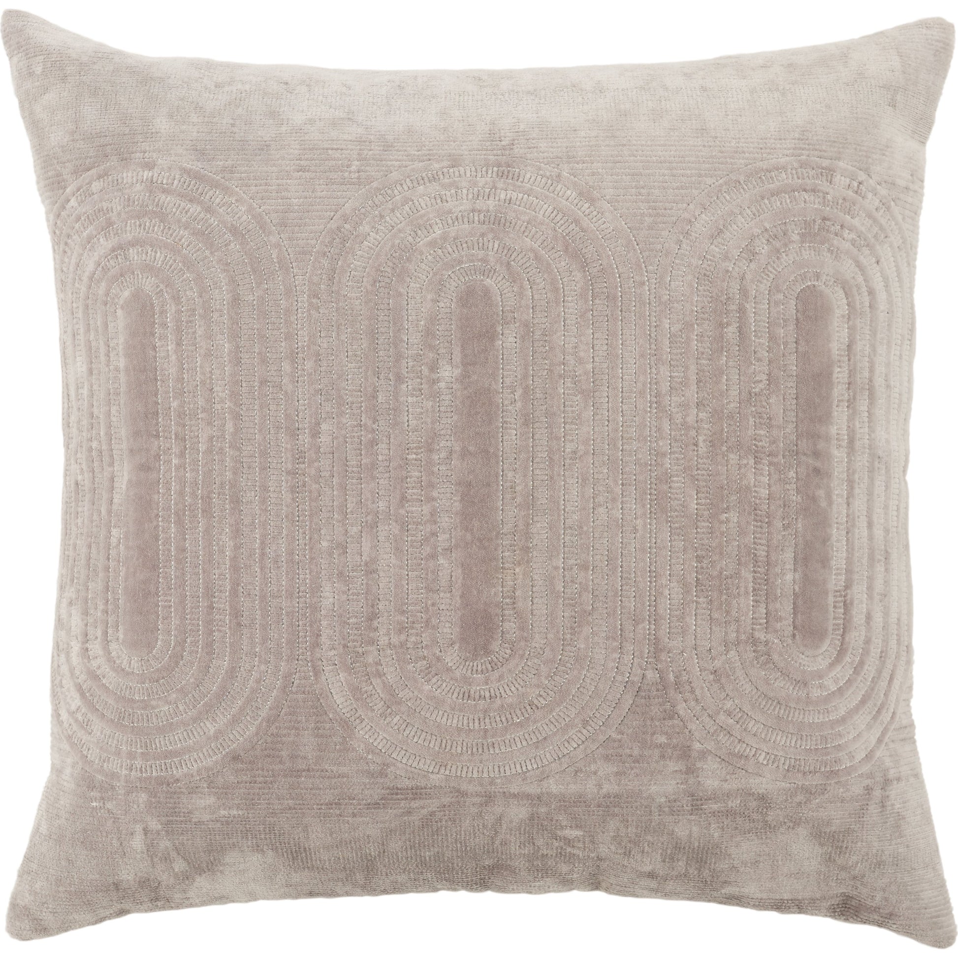 Deco by Nikki Chu DOC01 Pillow by Jaipur Living in ivory, gold. Made from 100% cotton in a modern style.