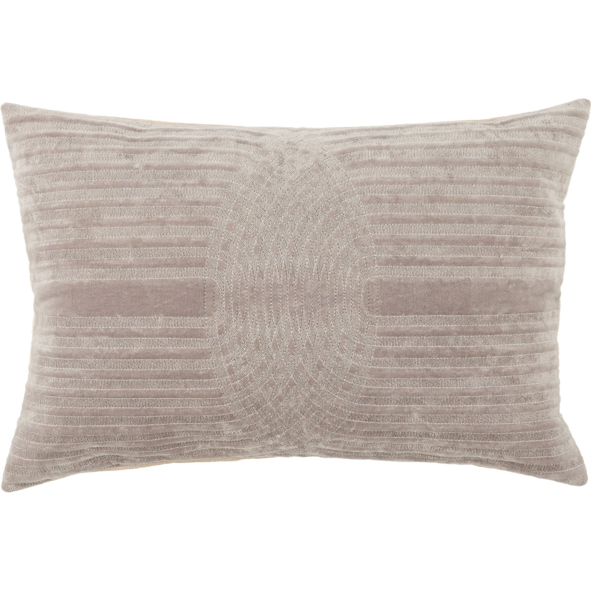 Deco by Nikki Chu DOC01 Pillow by Jaipur Living in ivory, gold. Made from 100% cotton in a modern style.