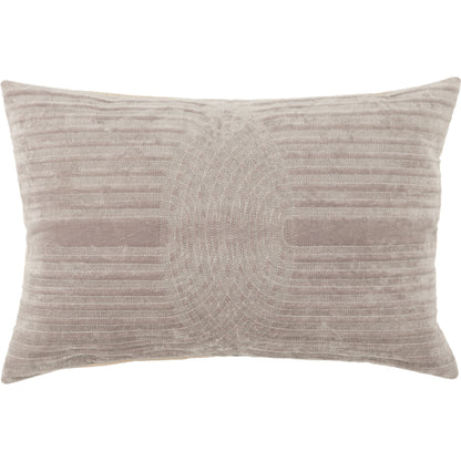 Deco by Nikki Chu DOC01 Pillow by Jaipur Living in ivory, gold. Made from 100% cotton in a modern style.