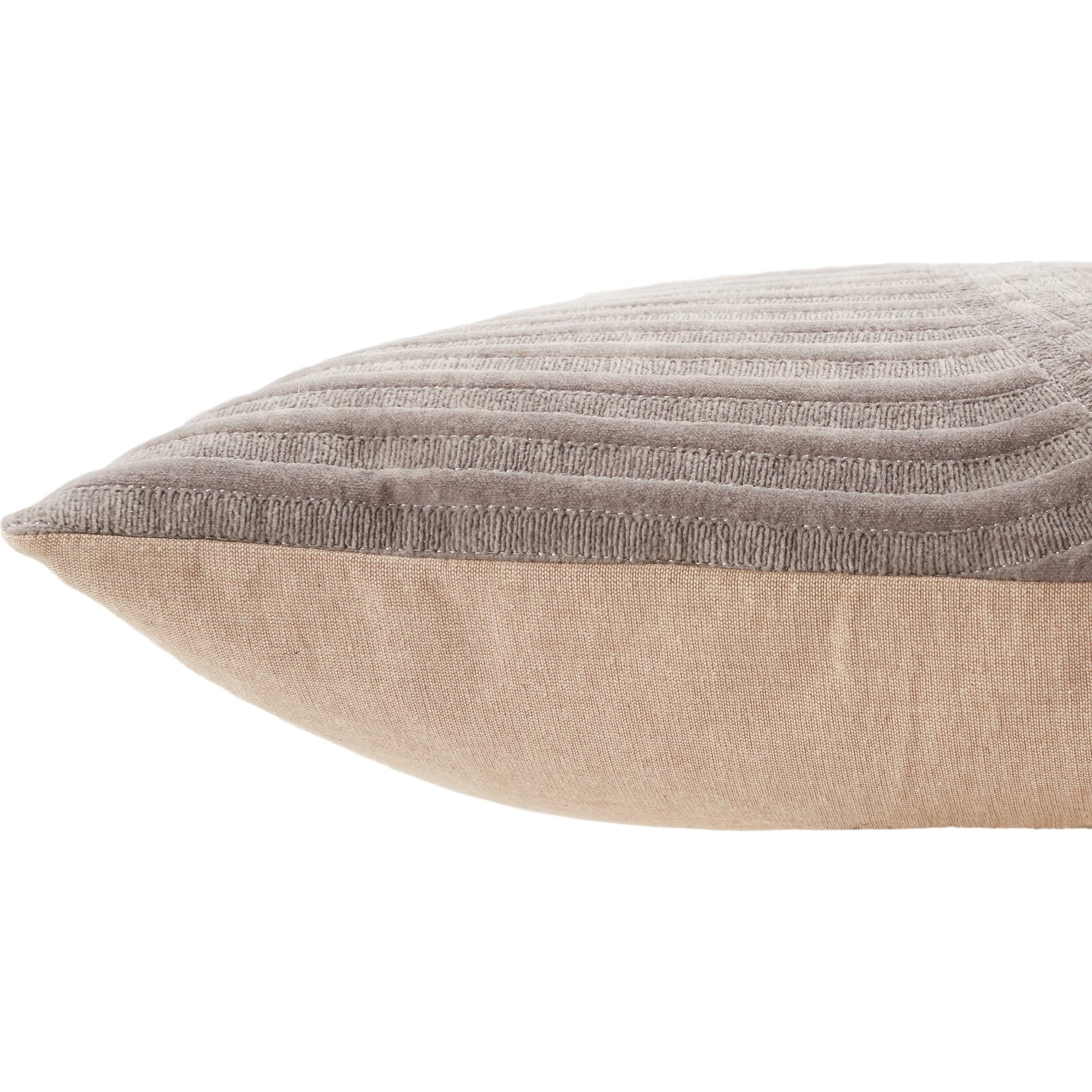 Deco by Nikki Chu DOC01 Pillow by Jaipur Living in ivory, gold. Made from 100% cotton in a modern style.