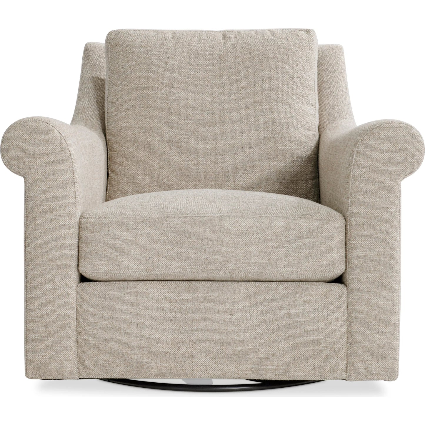 002 SI-2524052 | Additional Silo | Keirnan Fabric Swivel Chair by Bernhardt in beige, tan. Made from polyfoam core, virgin polyester fibers, waterfowl feathers, waterfowl down in a transitional style.