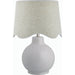 Doheny Table Lamp II by Livabliss in high gloss. Made from ceramic, rattan, metal in a modern style.