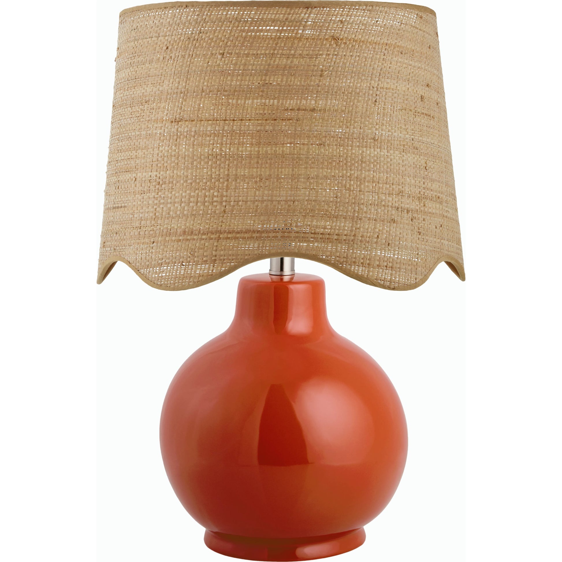 Doheny Table Lamp I by Livabliss in high gloss. Made from ceramic, rattan, metal in a cottage & farmhouse style.