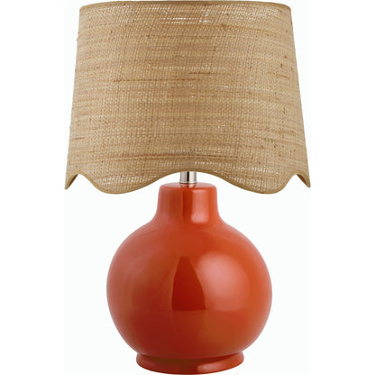 Doheny Table Lamp I by Livabliss in high gloss. Made from ceramic, rattan, metal in a cottage & farmhouse style.