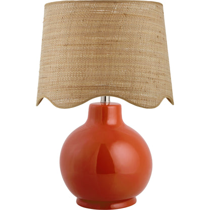 Doheny Table Lamp I by Livabliss in high gloss. Made from ceramic, rattan, metal in a cottage & farmhouse style.