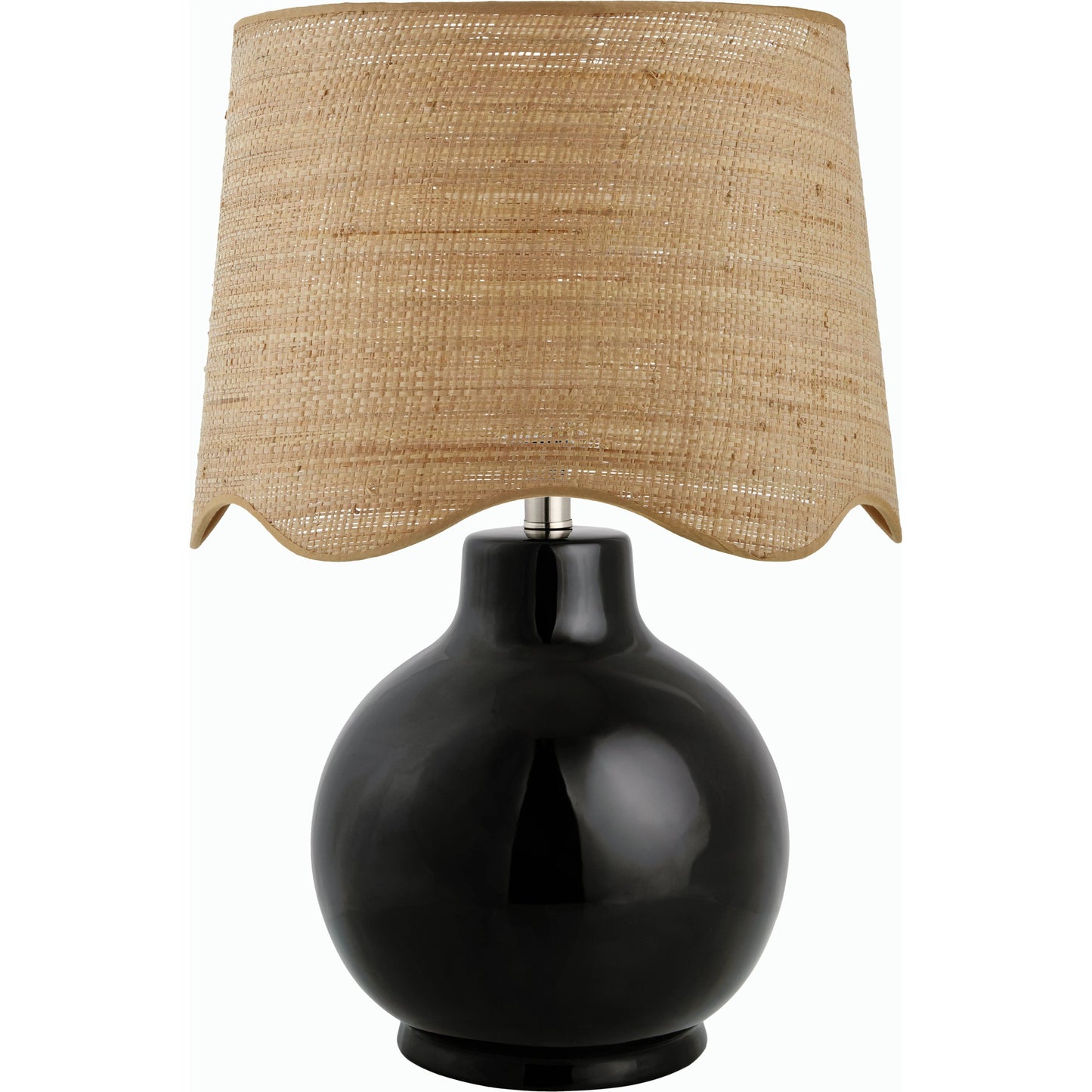 003 SI-2168556 | Primary Silo | Doheny Table Lamp I by Livabliss in high gloss. Made from ceramic, rattan, metal in a cottage & farmhouse style.