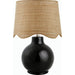 Doheny Table Lamp I by Livabliss in high gloss. Made from ceramic, rattan, metal in a cottage & farmhouse style.
