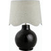 Doheny Table Lamp II by Livabliss in high gloss. Made from ceramic, rattan, metal in a modern style.