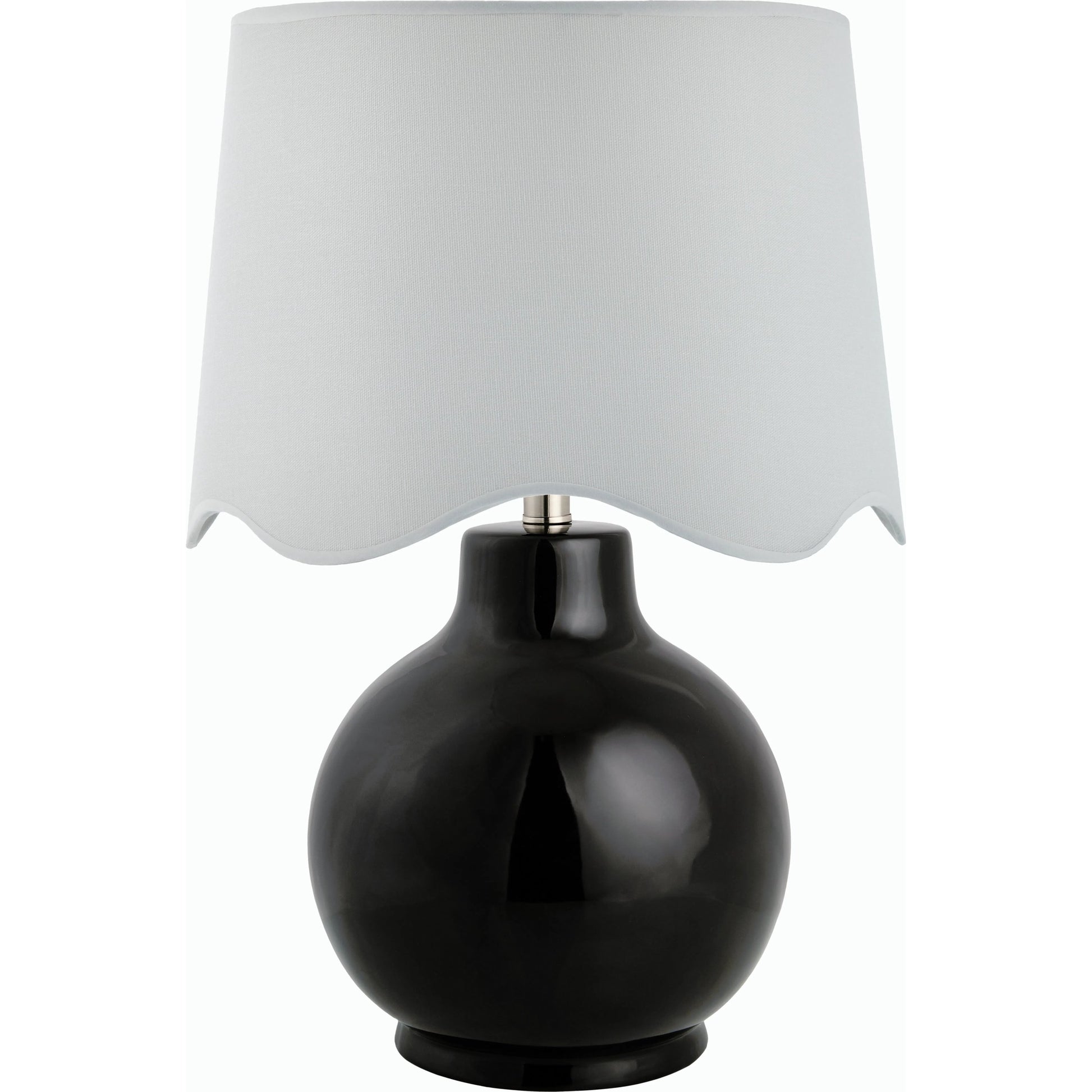Doheny Table Lamp III by Livabliss in high gloss. Made from ceramic, rattan, metal in a modern style.