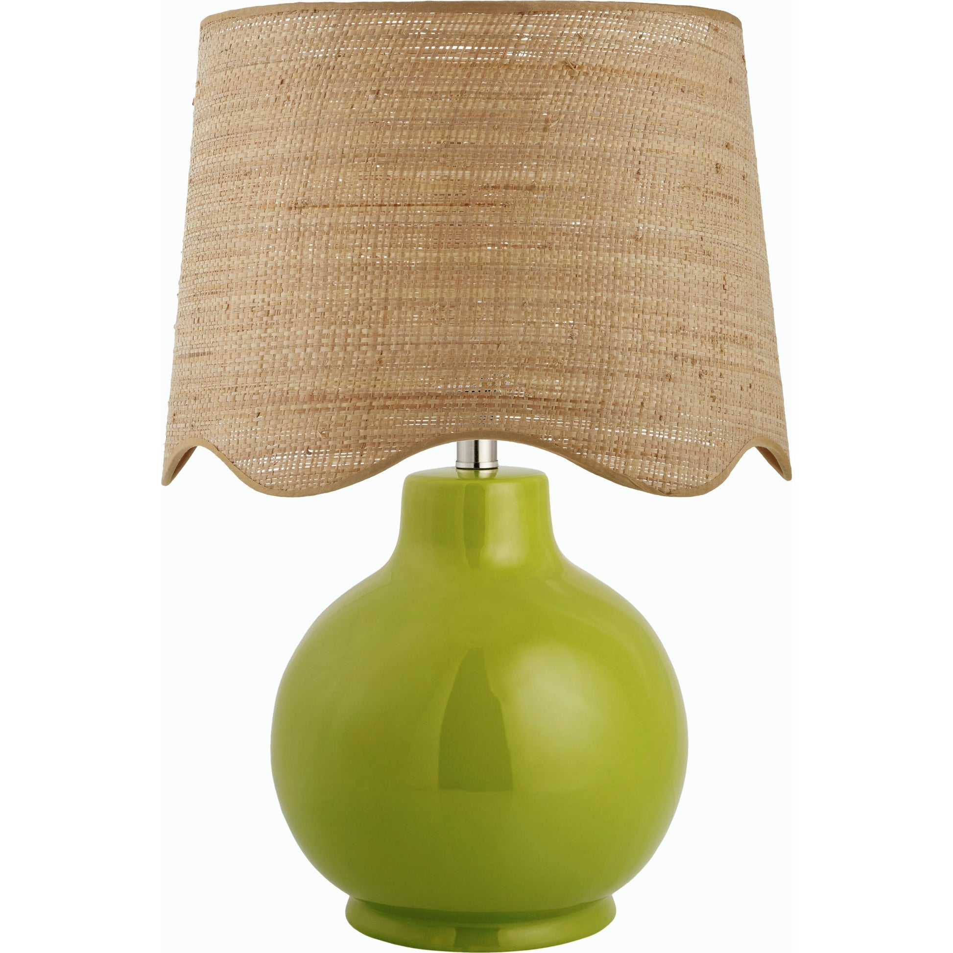 Doheny Table Lamp I by Livabliss in high gloss. Made from ceramic, rattan, metal in a cottage & farmhouse style.