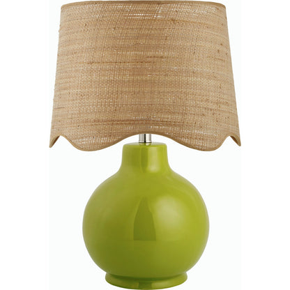 Doheny Table Lamp I by Livabliss in high gloss. Made from ceramic, rattan, metal in a cottage & farmhouse style.