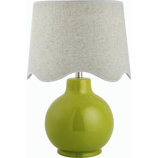 Doheny Table Lamp II by Livabliss in high gloss. Made from ceramic, rattan, metal in a modern style.