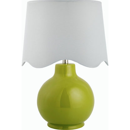 Doheny Table Lamp III by Livabliss in high gloss. Made from ceramic, rattan, metal in a modern style.