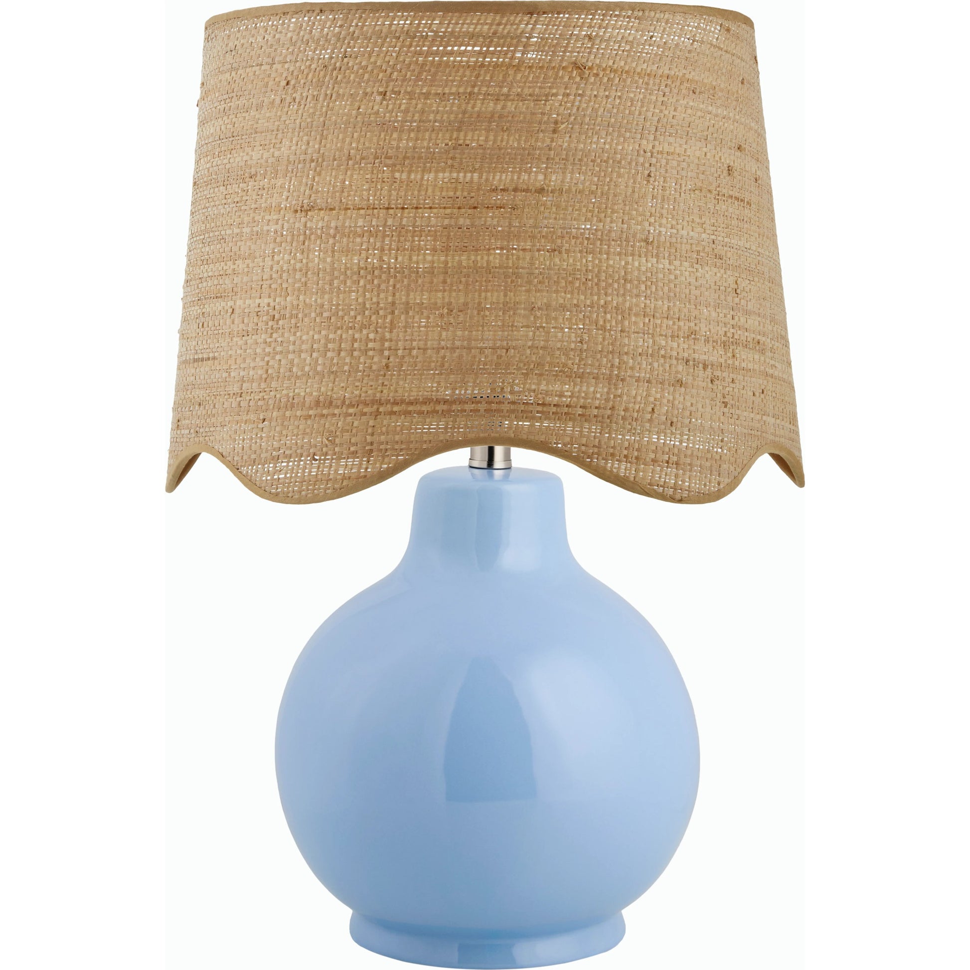 Doheny Table Lamp I by Livabliss in high gloss. Made from ceramic, rattan, metal in a cottage & farmhouse style.