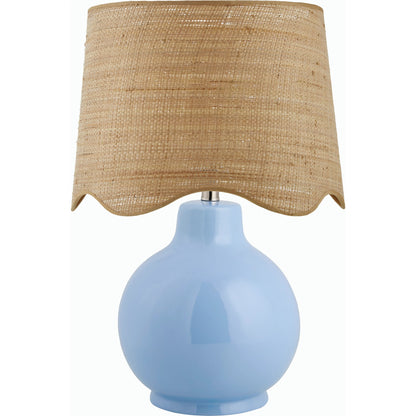 Doheny Table Lamp I by Livabliss in high gloss. Made from ceramic, rattan, metal in a cottage & farmhouse style.