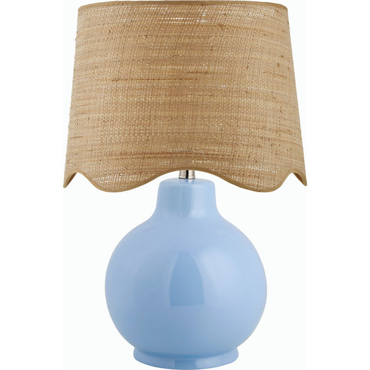 Doheny Table Lamp I by Livabliss in high gloss. Made from ceramic, rattan, metal in a cottage & farmhouse style.
