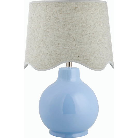 Doheny Table Lamp II by Livabliss in high gloss. Made from ceramic, rattan, metal in a modern style.