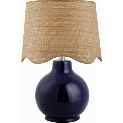 Doheny Table Lamp I by Livabliss in high gloss. Made from ceramic, rattan, metal in a cottage & farmhouse style.