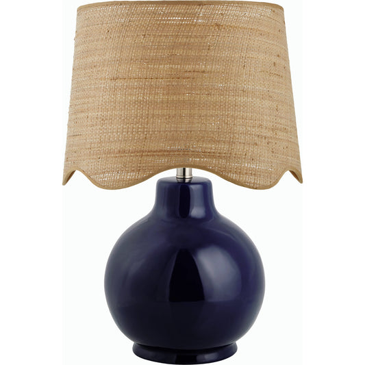 Doheny Table Lamp I by Livabliss in high gloss. Made from ceramic, rattan, metal in a cottage & farmhouse style.