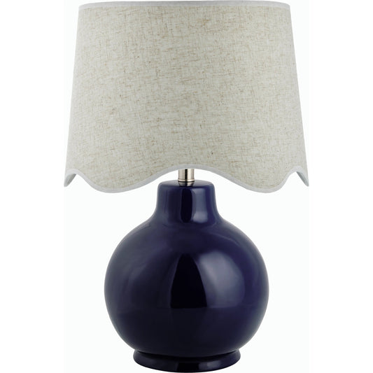 Doheny Table Lamp II by Livabliss in high gloss. Made from ceramic, rattan, metal in a modern style.