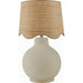 Doheny Table Lamp I by Livabliss in high gloss. Made from ceramic, rattan, metal in a cottage & farmhouse style.