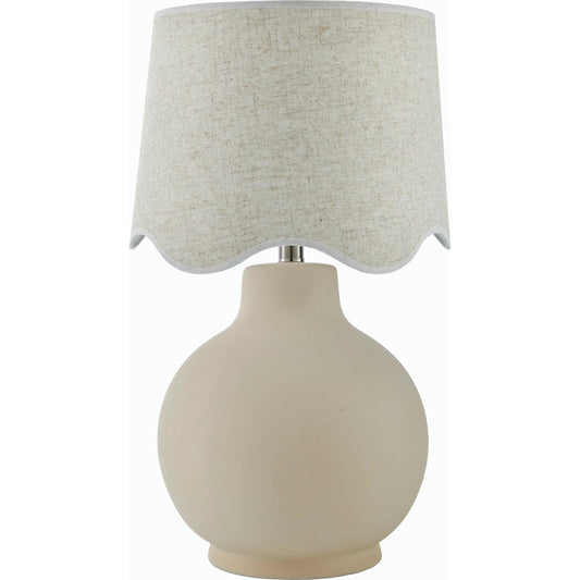 Doheny Table Lamp II by Livabliss in high gloss. Made from ceramic, rattan, metal in a modern style.