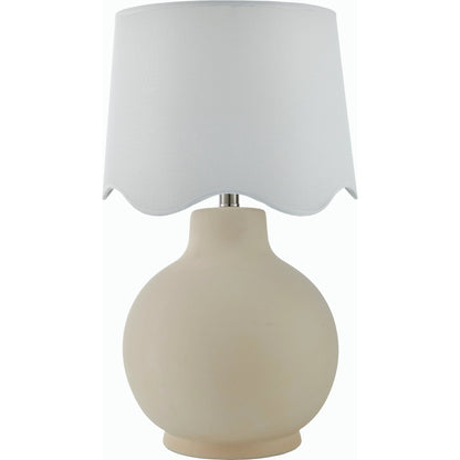 Doheny Table Lamp III by Livabliss in high gloss. Made from ceramic, rattan, metal in a modern style.
