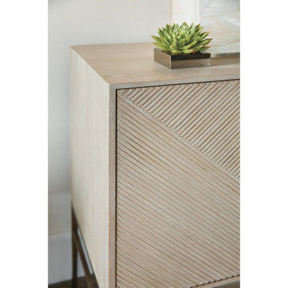 Cascade Cabinet by Hooker Furniture in terrain. Made from oak veneers, metal in a modern style.