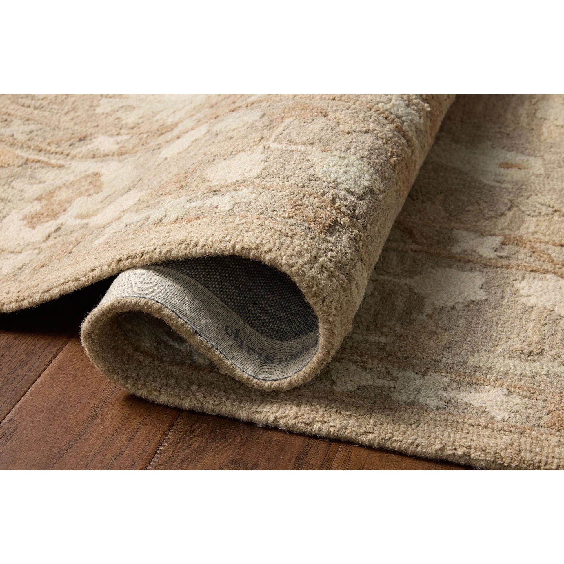 Dorothea DRT-02 Rug by Chris Loves Julia x Loloi in khaki, dove. Made from 100% wool in a unique style.