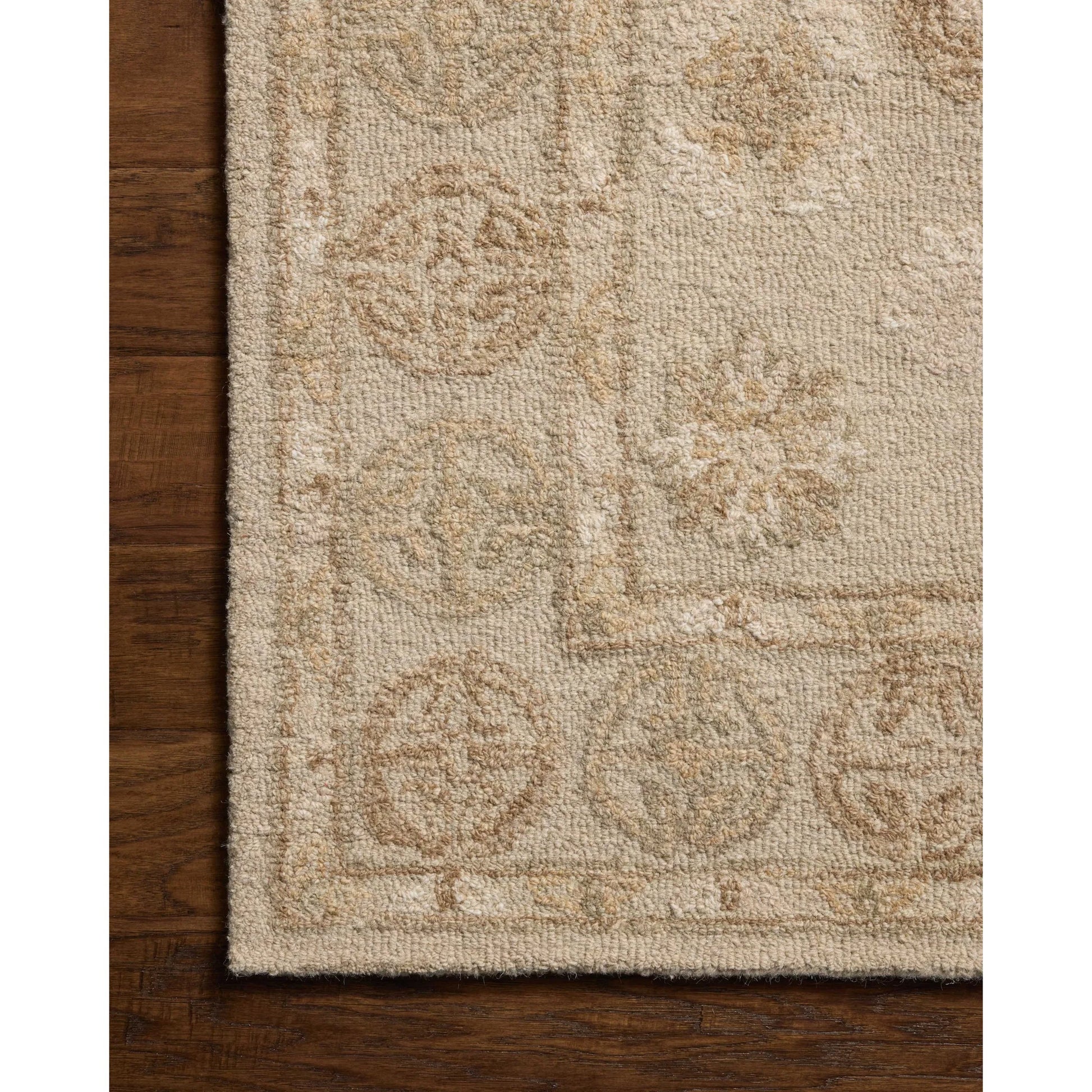 Dorothea DRT-03 Rug by Chris Loves Julia x Loloi in dove, natural. Made from 100% wool in a unique style.