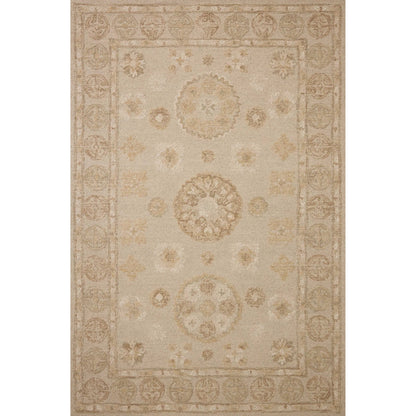 Dorothea DRT-03 Rug by Chris Loves Julia x Loloi in dove, natural. Made from 100% wool in a unique style.