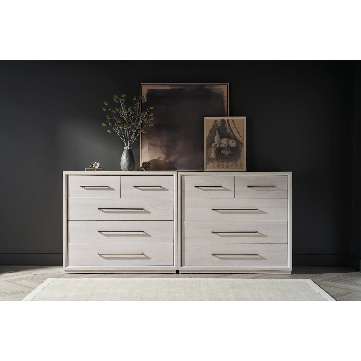 004 SI-2195598 | Closeup | Modern Astrid Drawer Chest by Universal Furniture in white oak. Made from unique in a unique style.