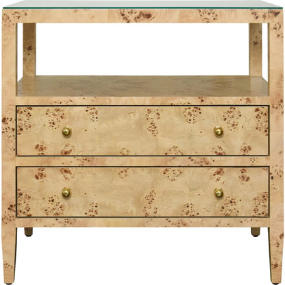 Douglas Two Drawer Side Table by Worlds Away. Made from unique in a modern style.