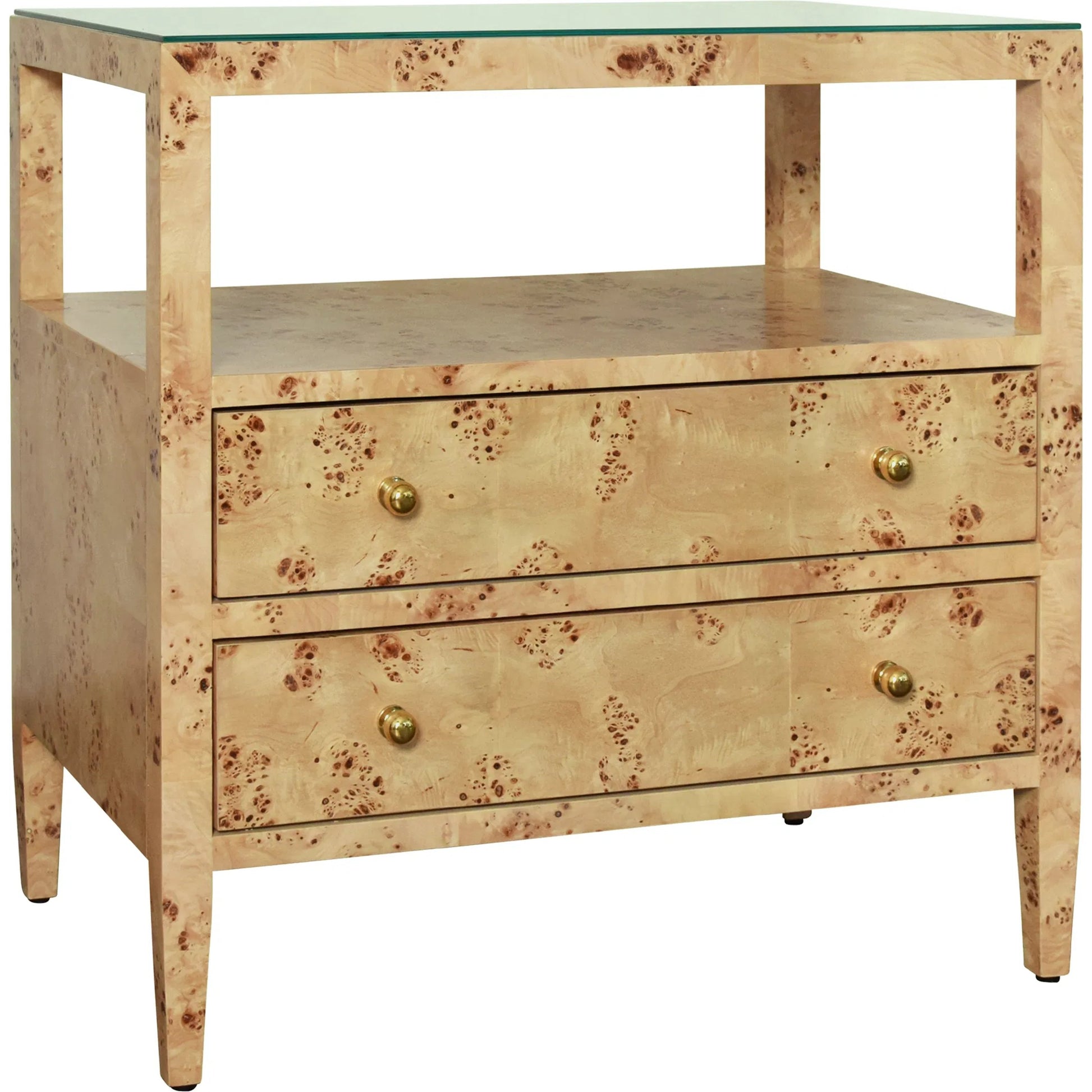 Douglas Two Drawer Side Table by Worlds Away. Made from unique in a modern style.