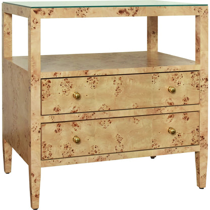 Douglas Two Drawer Side Table by Worlds Away. Made from unique in a modern style.