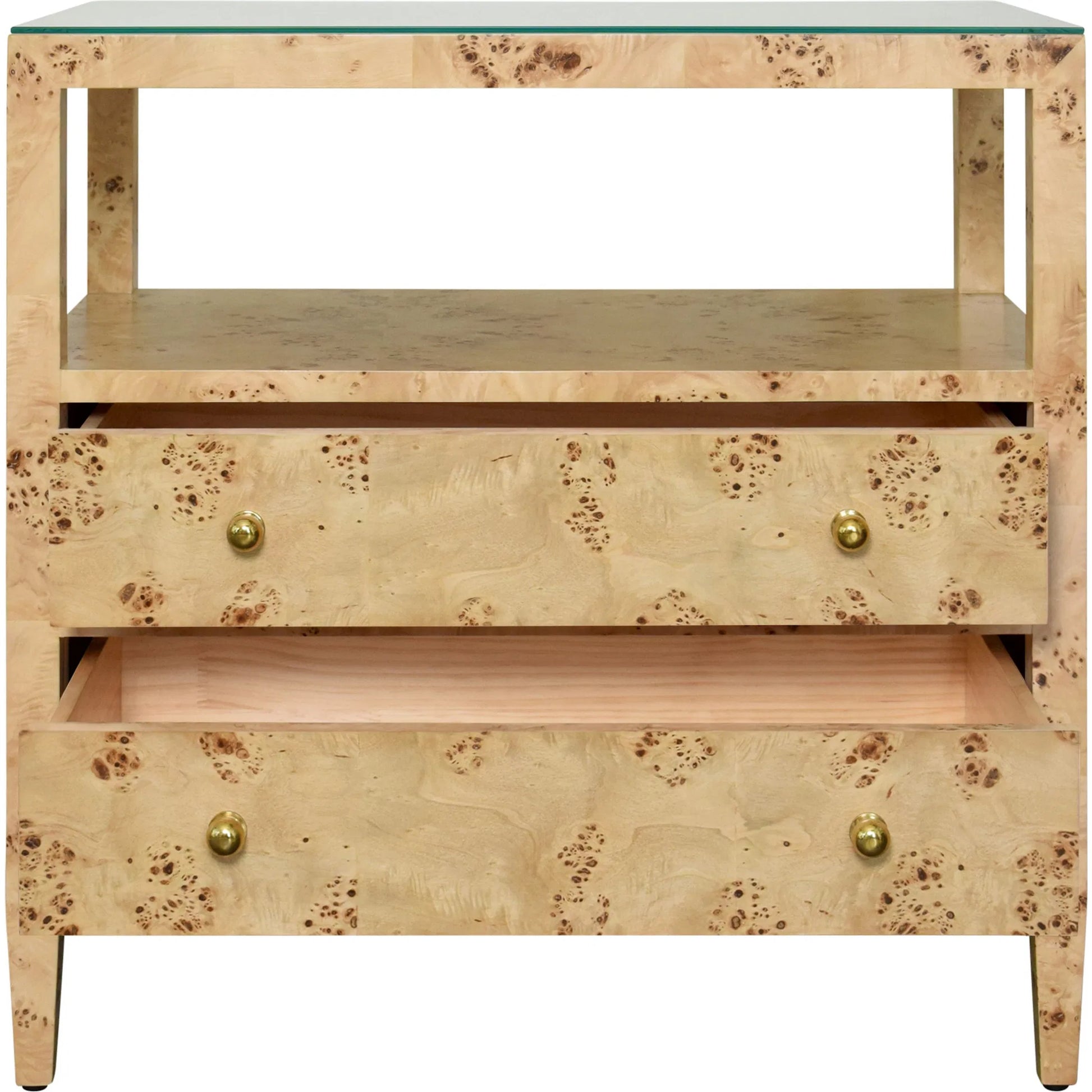 Douglas Two Drawer Side Table by Worlds Away. Made from unique in a modern style.