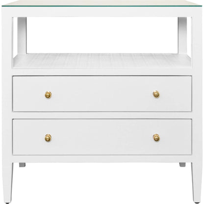 Douglas Two Drawer Side Table by Worlds Away. Made from unique in a modern style.